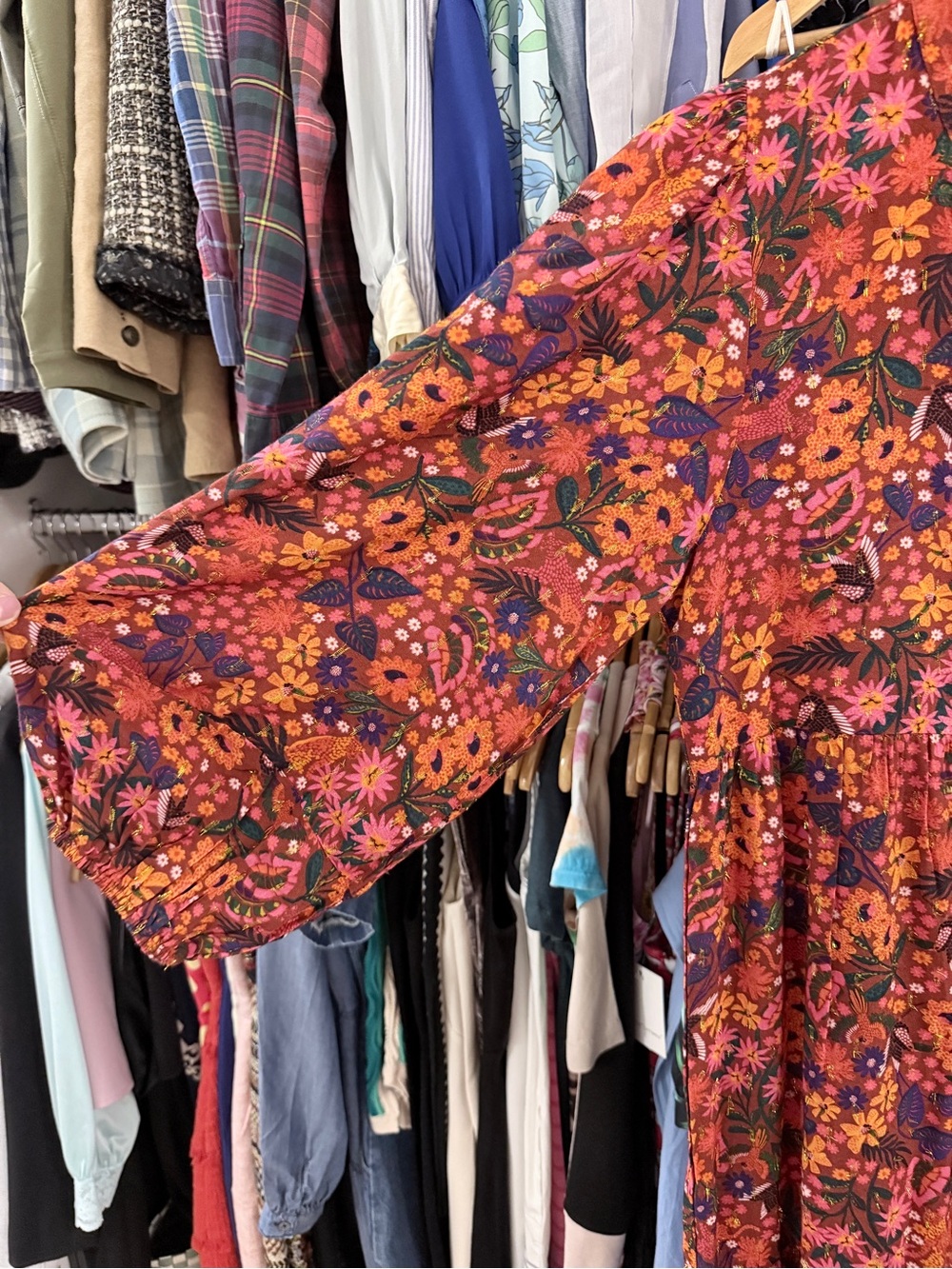 Briton Court Red Floral Maxi Dress Medium - Picture 6 of 9